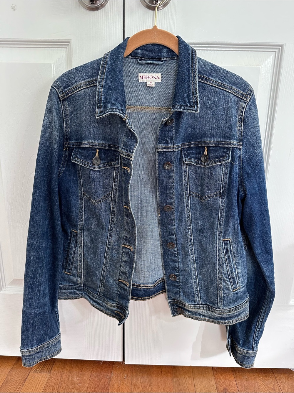 Merona Dark Blue Denim Stretch Jacket